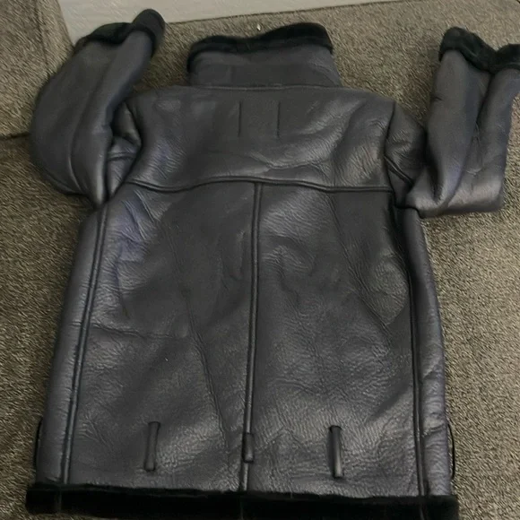 ZARA DOUBLE-FACED JACKET Moto Style Front zip pockets. metal buckles. - Picture 6 of 16